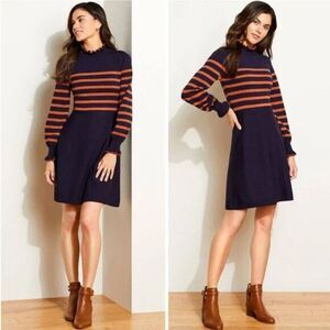 Eliza J Women's Stripped High Neck Knit Dress,‎ plus size 2X